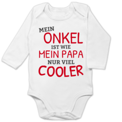 Mein Onkel Ist Wie Mein Papa Nur Viel Cooler Blau Shirtracer Spruche Baby Baby Body Kurzarm Jungen Madchen Sidra Hospital