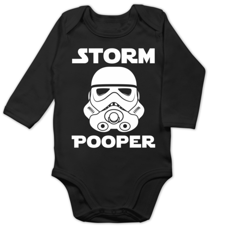 Baby Body Langarm Spruche Baby Storm Pooper Bodys Einteiler Bekleidung Suenaacampo Com