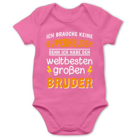 Geschwisterliebe Baby Ich Habe Den Weltbesten Großen Bruder Baby Body Kurzarm Pink 1218 Monate